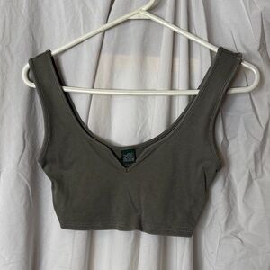 wild fable Olive Green Ribbed Tank Top